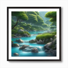 Azure River Art Print