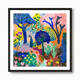 Into the Garden Series in Style of Matisse 7 Art Print