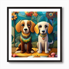 Beagles Art Print