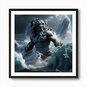 God Of The Sea Art Print