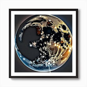 Moon art Art Print