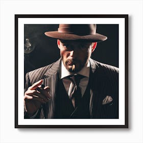 Man Smoking A Cigarette 1 Art Print