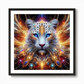 Psychedelic Tiger 1 Art Print