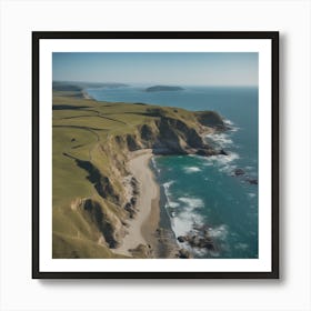 Aerial View Of The Coast Art Print