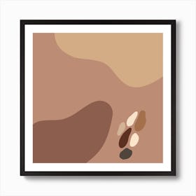 Shapes In Mocca Art Print