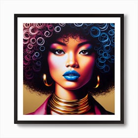 Afro Girl Art Print