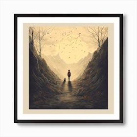 Man And His Dog Art Print