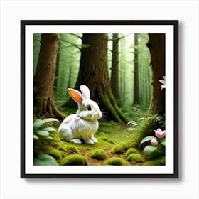 Rabbit In The Forest 9 Art Print