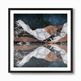 Landscape Mountains Square Art Print