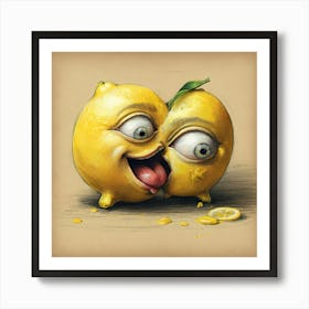 Funny Lemons Art Print