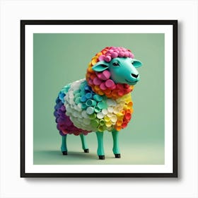 Default A Sheep Minimalistic Colorful Organic Forms Energy Ass 0 1 Art Print