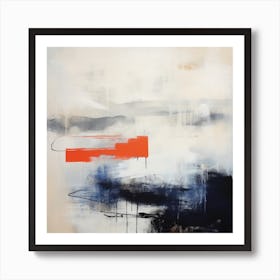 Touch Of Red Contemporary Landscape 1 Art Print