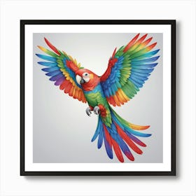 Colorful Parrot Art Print