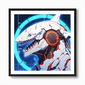 Shark In Space Art Print