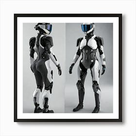 Futuristic Female Robot 2 Art Print