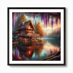 Cabin In The Woods 1 Art Print