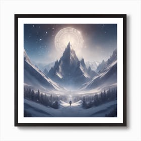 Snowy Mountain Art Print