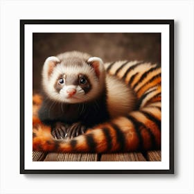 Cute Ferret 2 Art Print