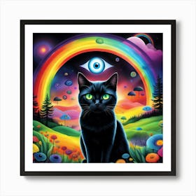 Rainbow Cat 2 Art Print