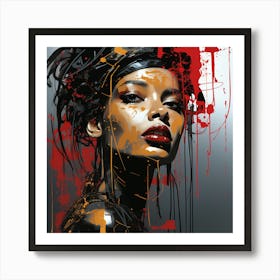 Lady In Black 1 Art Print