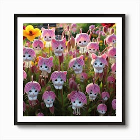 Kitty Garden Art Print