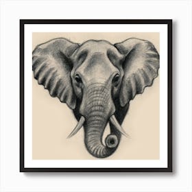 Elephant Head Art Print