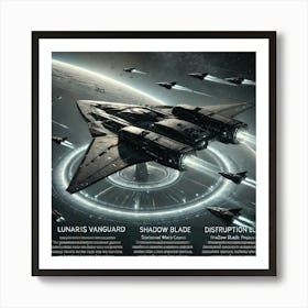 Lunaris Vanguard Stealth Assault Ship Converted Art Print