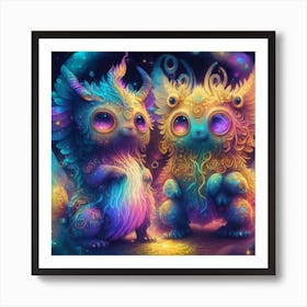 Psychedelic Creatures Art Print