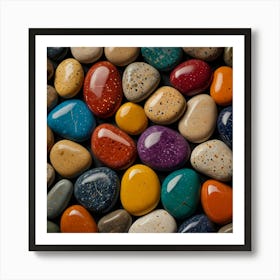 Colorful Pebbles 1 Art Print