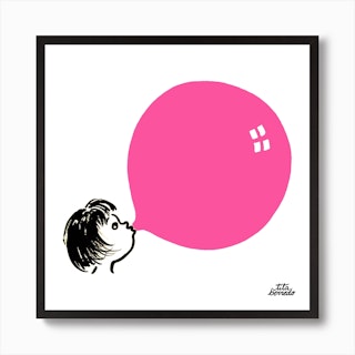 Bubblegum Square Art Print