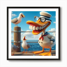 Laughing Duck 5 Art Print