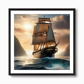 Ship In The Ocean 3 Art Print