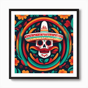 Mexican Skull 101 Art Print
