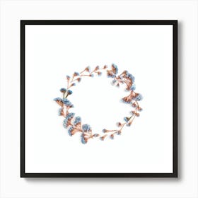 Blue Flower Crown Art Print