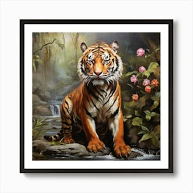 Tiger In The Jungle 2 Art Print