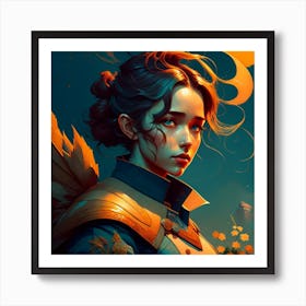 Girl With Wings Art Print