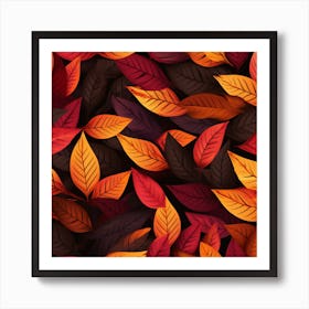 Leaves Autumn Art Print