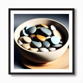 Pebbles In A Bowl 8 Art Print