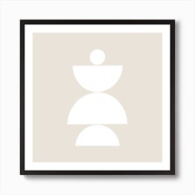 Mcm White Square Art Print