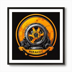 Logo Vector Mechanic Car Repair Automotive Tools Service Garage Wrench Gear Maintenance (5) Art Print