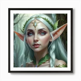 Elf Human Fantasy Face Magical Character Enchantment Mythical Folklore Pointed Ears Enigma 1 Póster