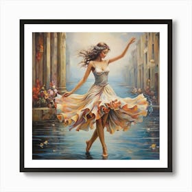 Dancer In Water 1 Art Print