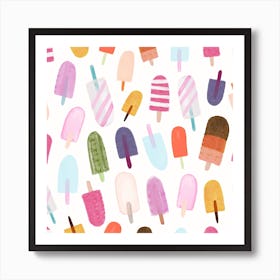 Ice Cream Pops Art Print