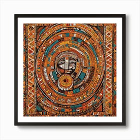 A Vibrant Piece Featuring Traditional African Tribal Patterns And Motifs In Bold Earthy Colors Celeb 994564937 Art Print