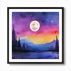 Full Moon In The Sky Art Print