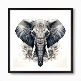 Elephant Series Artjuice By Csaba Fikker 013 1 Art Print