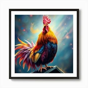 Rooster 2 Ai Art Print