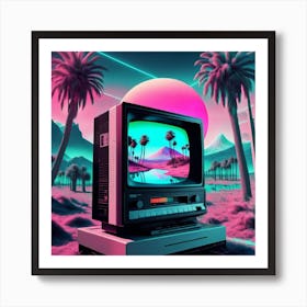 Retro Tv Art Print