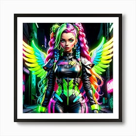 Neon Angel 29 Art Print