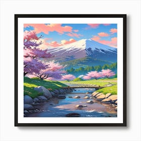 Cherry Blossoms In Spring Art Print